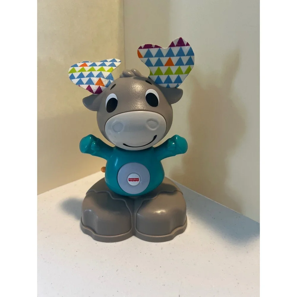 Fisher-Price Linkimals Musical Moose Interactive Toddler Toy GJB06 Grey Teal